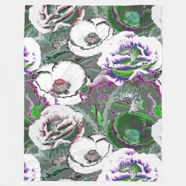 Manta Polar Composición de las flores. (Anverso)