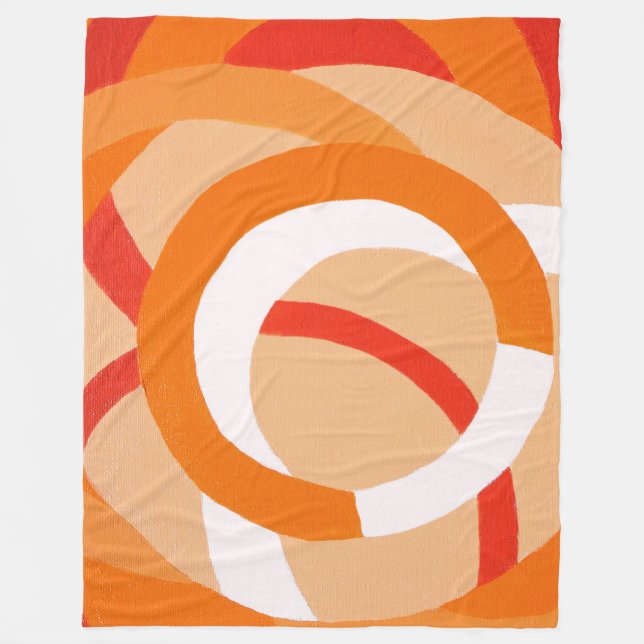 Manta Polar Composición No. 43 Naranja Monocromo (Anverso)