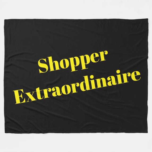 Manta Polar COMPRADOR EXTRAORDINARIO Divertido Amarillo Texto  (Frente (Horizontal))