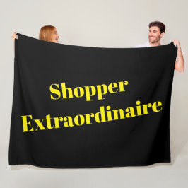 Manta Polar COMPRADOR EXTRAORDINARIO Texto Amarillo Divertido 