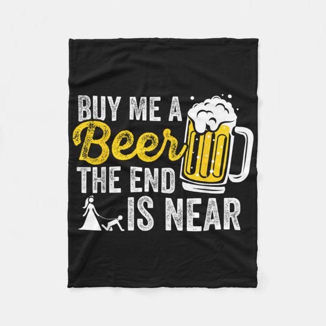 Manta Polar Cómprame Una Bebe Bachelette Party Groom Br (Anverso)