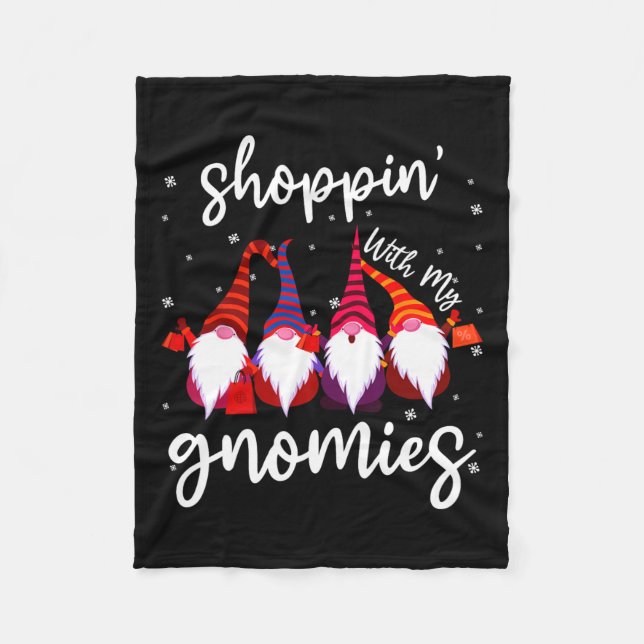 Manta Polar Compras Con Mis Gnomies Cute Xmas Gnomes Lover Ch (Anverso)