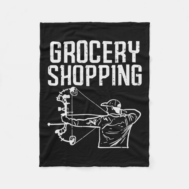 Manta Polar Compras de comestibles cazando divertidos arqueros (Anverso)