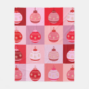 Manta Polar Comprobación De navidades - Ornamentos De Color Ro