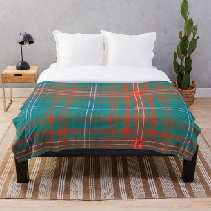 Manta Polar Comprobación del Naranja de Plaid Clan Wilson Tart