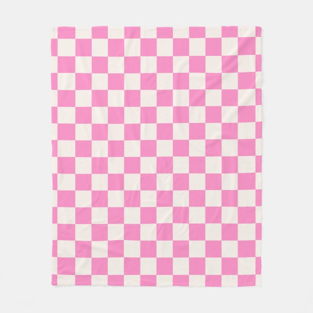 Manta Polar Comprobación rosa, Patrón de tablero de cheques, r (Anverso)