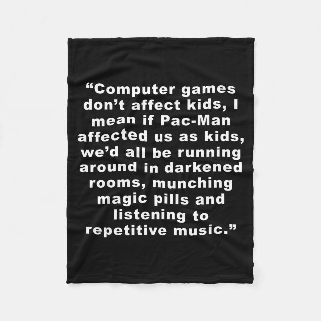 Manta Polar Computer Games Dont Affect Us Funny  (Anverso)