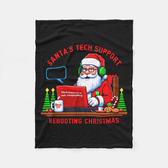 Manta Polar Computer Meme Funny Santa's Tech Suprt Rebooting C (Anverso)