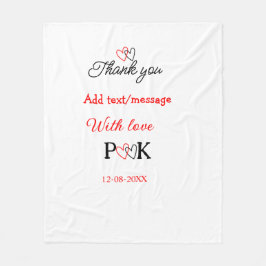 Manta Polar Con amor añadir letra de nombre de pareja gracias 