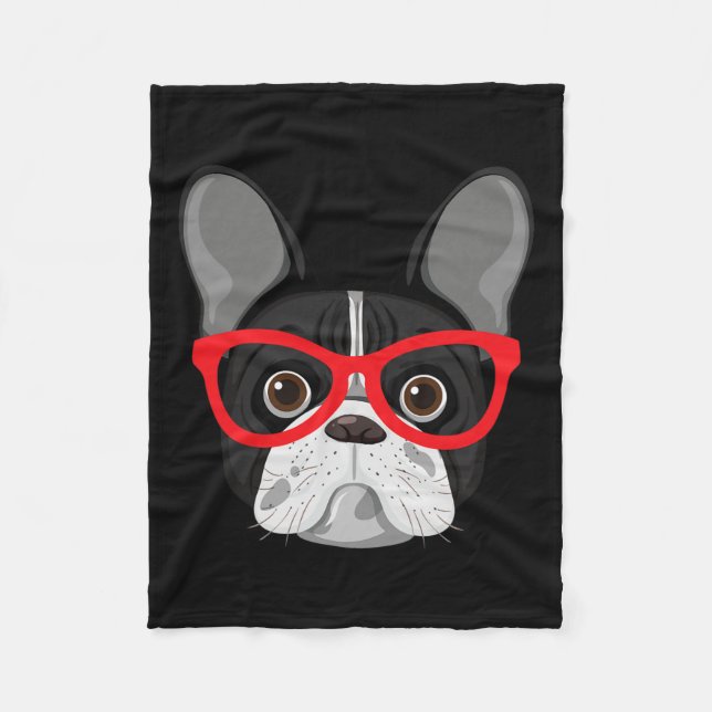 Manta Polar Con Gles - Bulldog francés (Anverso)
