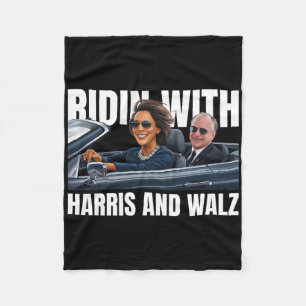 Manta Polar Con Harris y WAlzheimer Presidente Kamala Harris