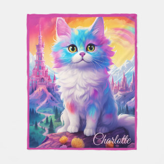 Manta Polar 😺 Con nombre Bonito gato pastel