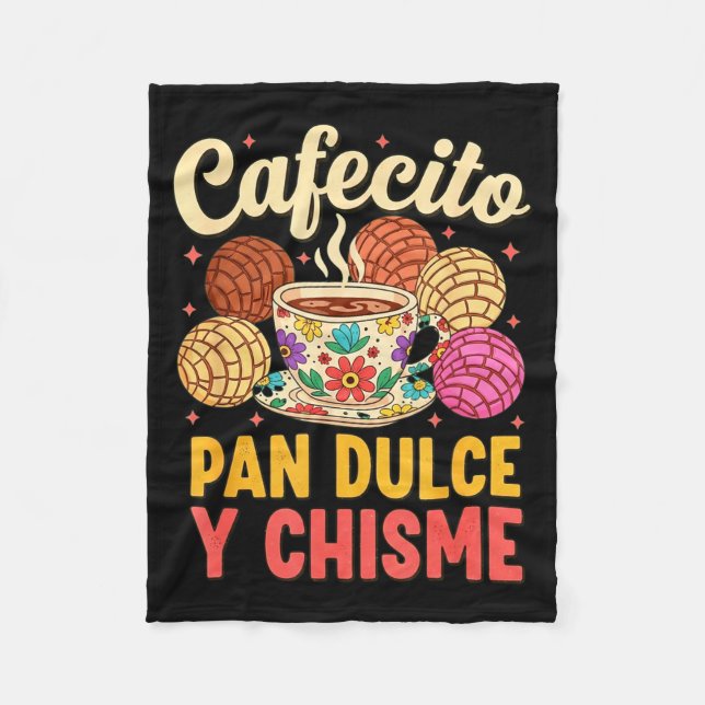 Manta Polar Concha mexicana hispana café cafecito pan dulce (Anverso)