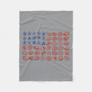 Manta Polar Concha Usa Bandera 4 De Julio Para Hombres Mujeres