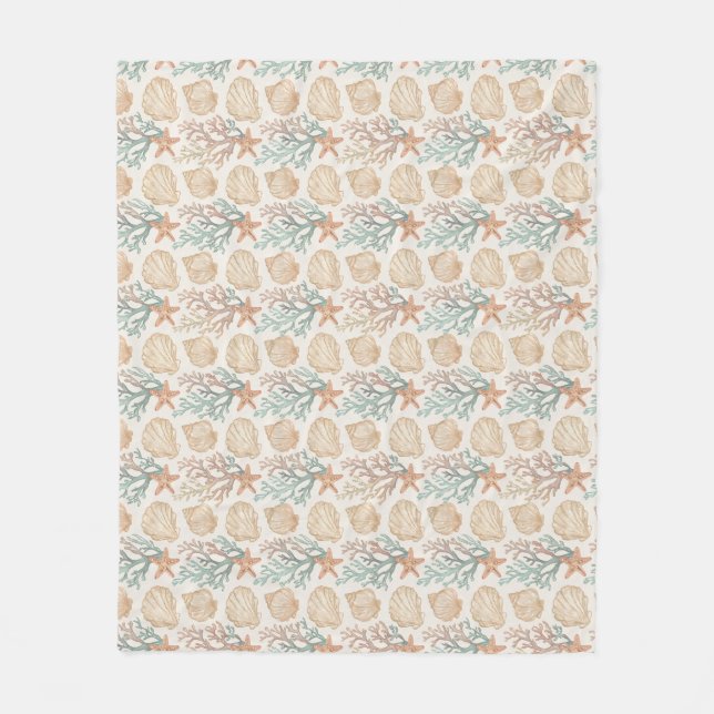Manta Polar Conchas y Coral (Anverso)