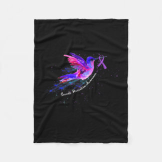 Manta Polar Conciencia de la fibromialgia de la cinta púrpura