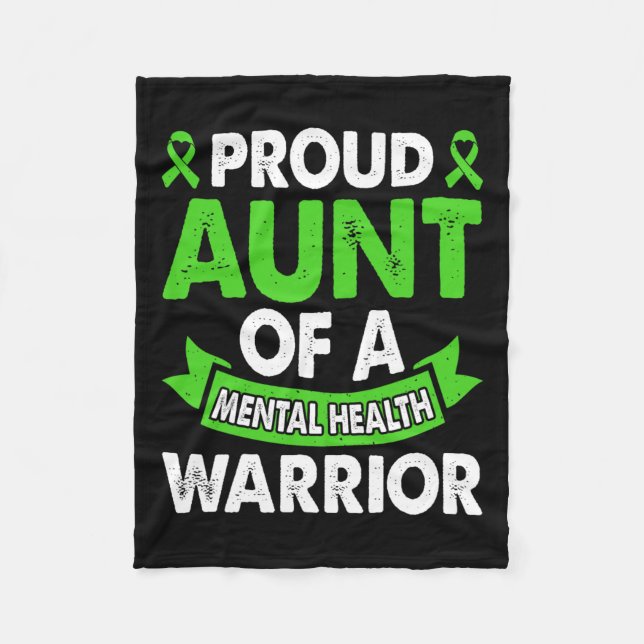 Manta Polar Conciencia De La Salud Mental A Través De La Menta (Anverso)