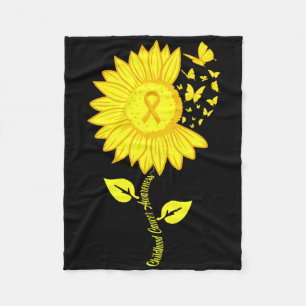 Manta Polar Conciencia del Cáncer Infantil Girasol Septiembre 