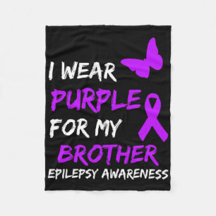 Manta Polar Conciencia Epilepsia Que Uso Púrpura Para Mi Herma