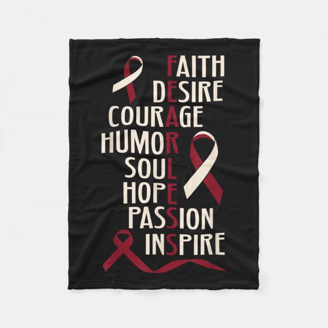 Manta Polar Conciencia intrépida sobre el cáncer de cuello de  (Anverso)