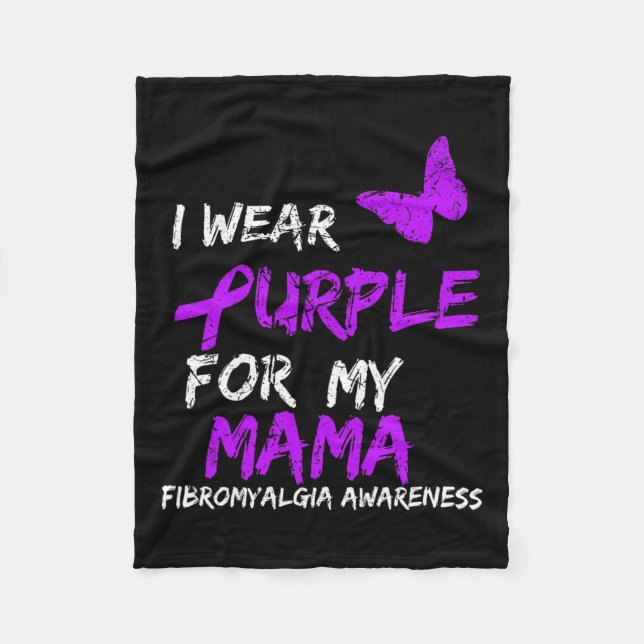 Manta Polar Conciencia Que Uso Púrpura Para Mi Mamá 5 (Anverso)