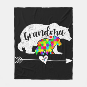 Manta Polar Conciencia sobre autismo Abuela con soporte para A