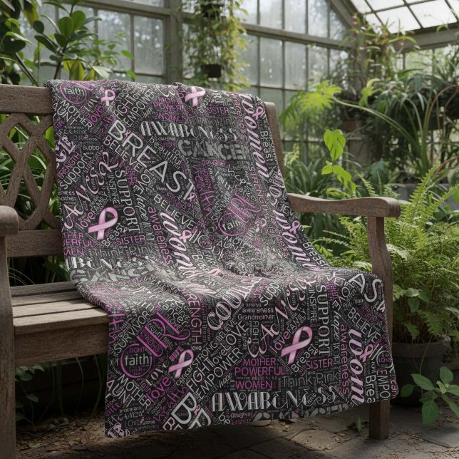 Manta Polar Conciencia sobre el cáncer de mama Word Cloud ID26 (Subido por el creador)