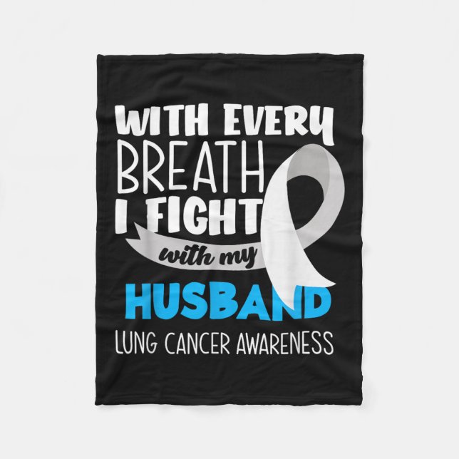 Manta Polar Conciencia sobre el cáncer de pulmón Cada Respirac (Anverso)