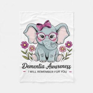 Manta Polar Conciencia sobre la demencia del elefante lindo Re