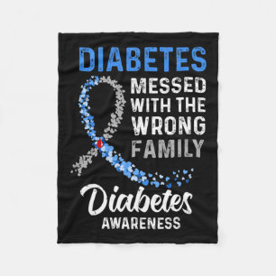 Manta Polar Conciencia sobre la diabetes con la familia equivo