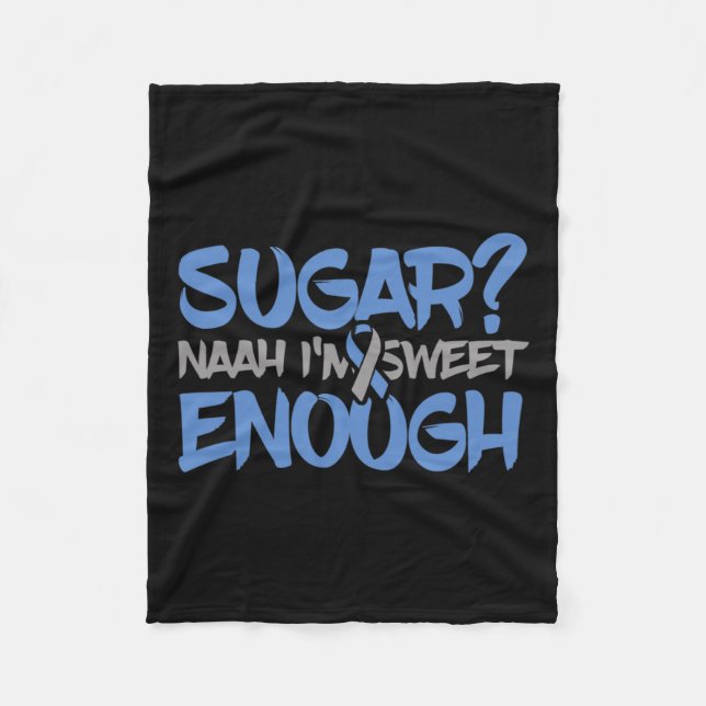 Manta Polar Conciencia sobre la diabetes divertida - T1d T2d P (Anverso)