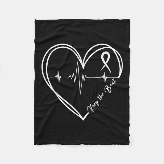 Manta Polar Conciencia sobre la enfermedad cardíaca latido car (Anverso)