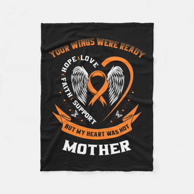 Manta Polar Conciencia sobre la leucemia Mamá Tus Alas Estaban (Anverso)