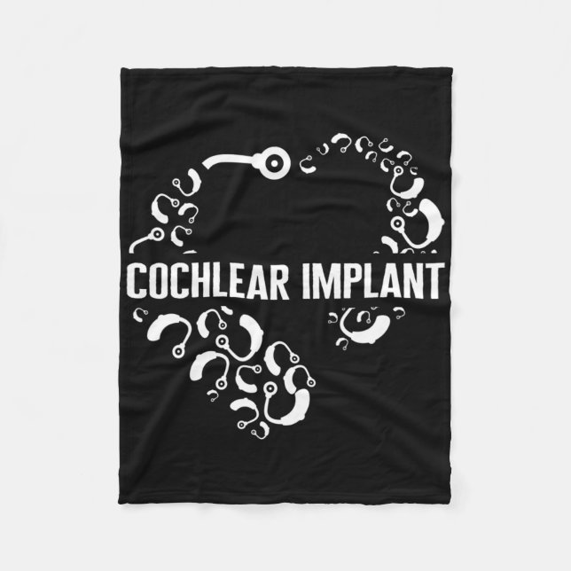 Manta Polar Conciencia sobre la pérdida auditiva Ama el implan (Anverso)