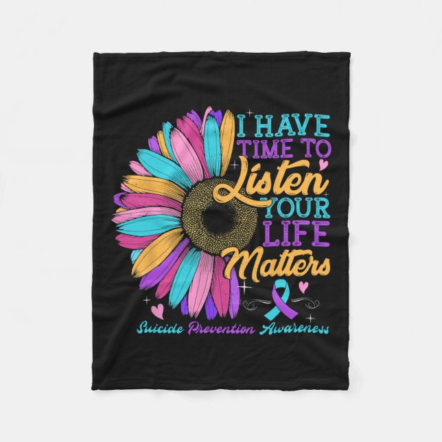 Manta Polar Conciencia sobre la prevención del suicidio Tengo  (Anverso)