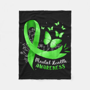 Manta Polar Conciencia sobre la salud mental Mariposa Cinta Ve