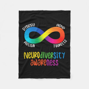 Manta Polar Conciencia sobre neurodiversidad Autismo Adhd Reco