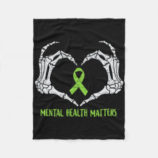 Manta Polar Conciencia sobre Problemas de Salud Mental Esquele