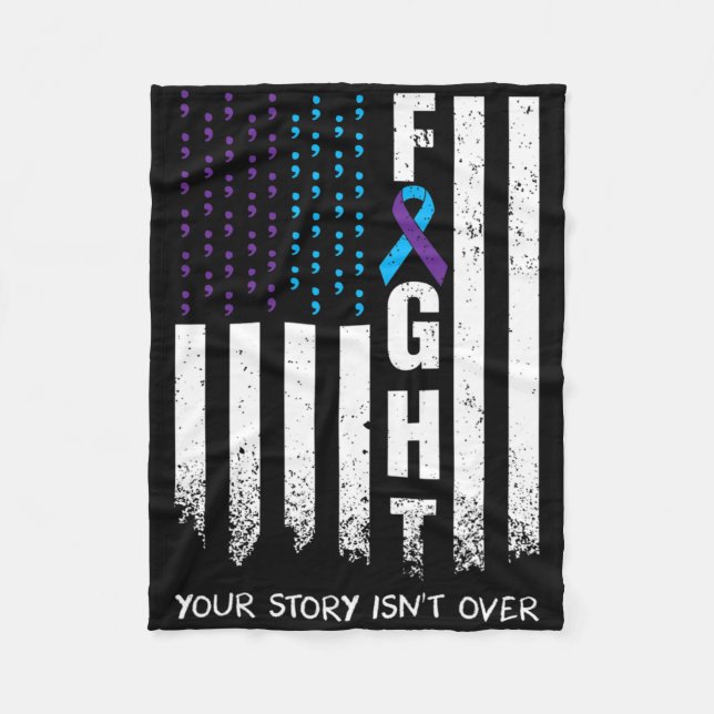 Manta Polar Concienciación Prevención del suicidio Lucha contr (Anverso)