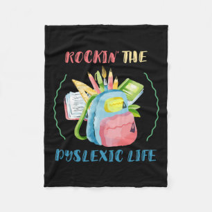 Manta Polar Concienciación Rockin 'The Dyslexic Terapeuta de d