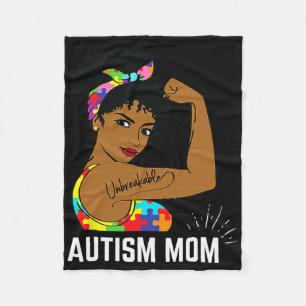 Manta Polar Concienciación sobre autismo madre fuerte madre af