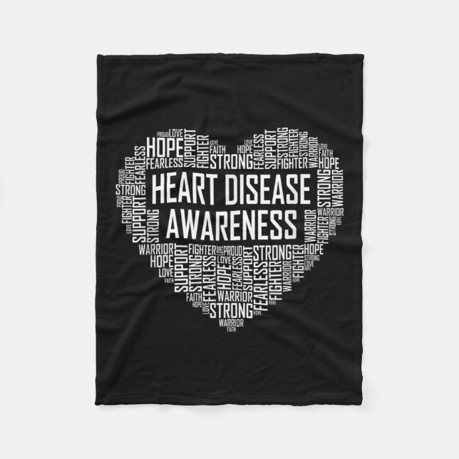 Manta Polar Concienciación sobre enfermedades cardíacas Regalo (Anverso)