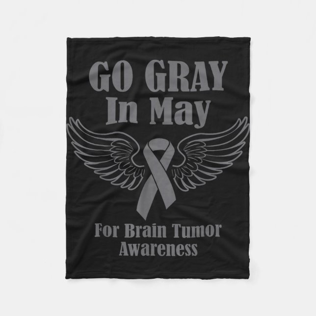 Manta Polar Concientización sobre tumores cerebrales usa gris  (Anverso)