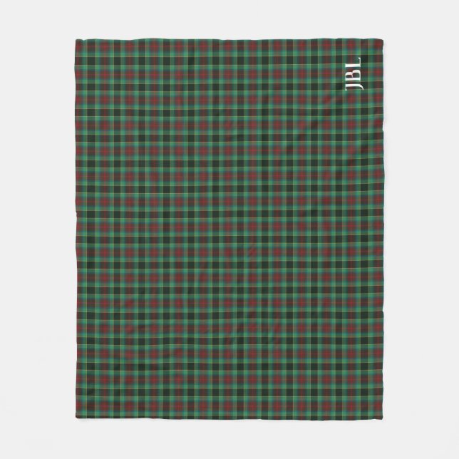 Manta Polar Condado de Waterford Tartan Monogram (Anverso)