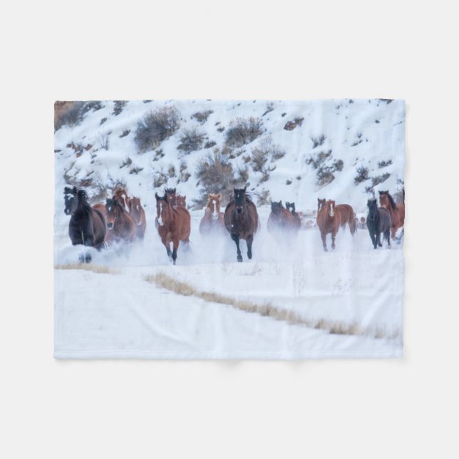 Manta Polar Conducción de caballos vaqueros | Rancho Hideout S (Frente (Horizontal))