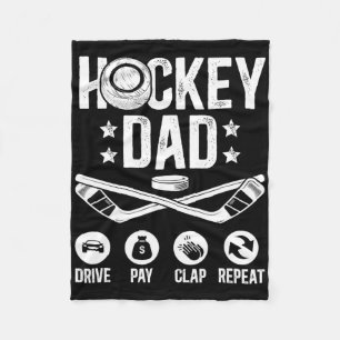 Manta Polar Conduce Papá Hockey Paga Aplaude Jugador de Hockey