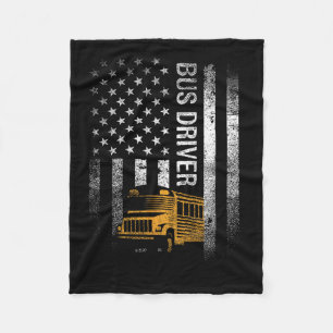 Manta Polar Conductor De Autobús Usa Bandera Estadounidense Un