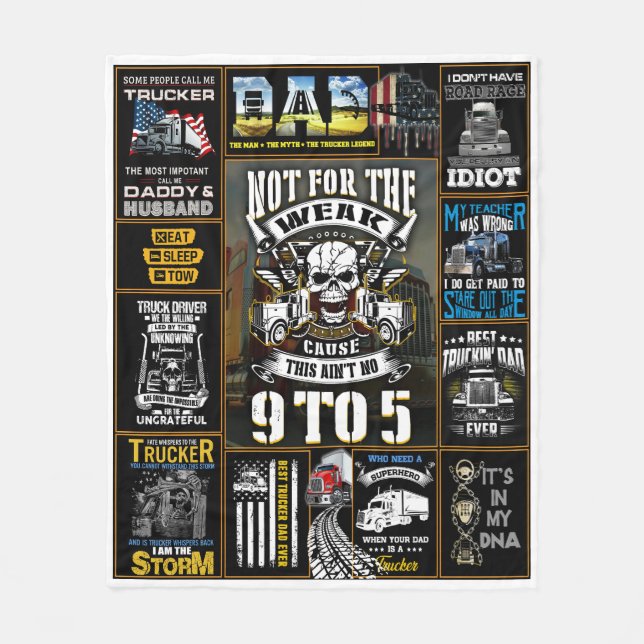 Manta Polar Conductor De Camiones No Para Los Débiles (Anverso)