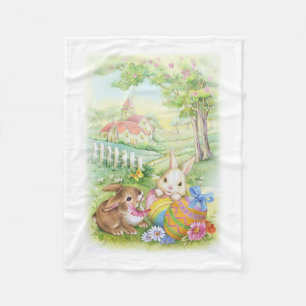 Manta Polar Conejitos de pascua lindos del vintage