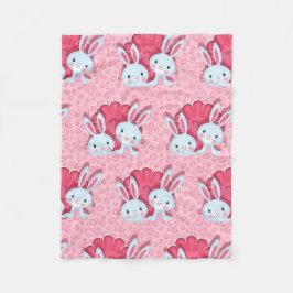 Manta Polar conejitos felices